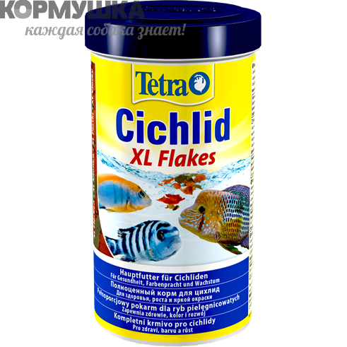 Tetra Cichlid XL Flakes крупные хлопья для цихлид, 500 мл