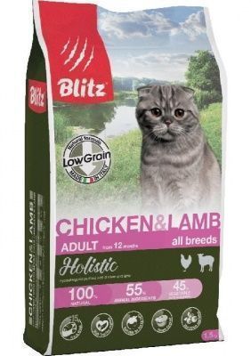 Blitz курица/ягненок для кошек 1,5 кг